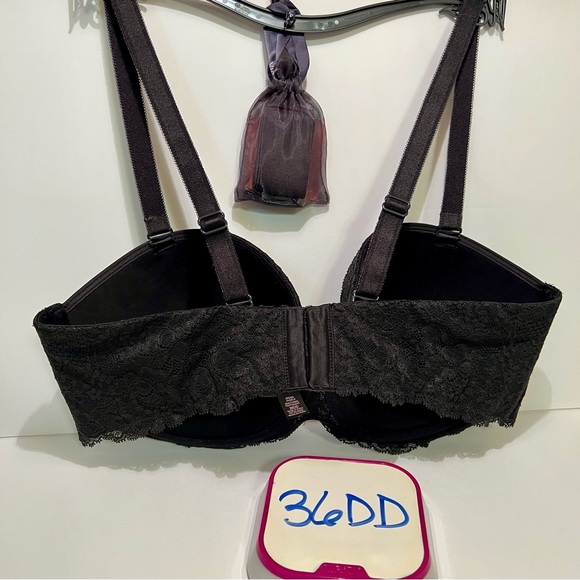 Victorias Secret, 36DD, Dream Angel's Multi-way Strapless Polyvalent Bra, Black - Picture 2 of 11